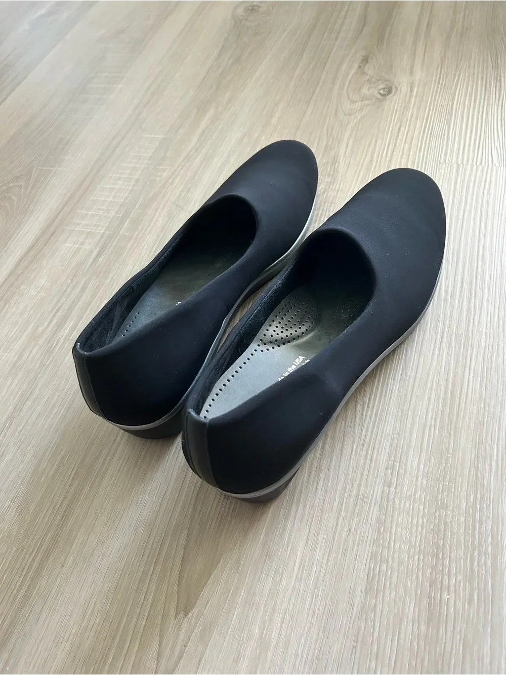 SAS Bliss Black Leather Slip On Comfort Shoes Tripad USA